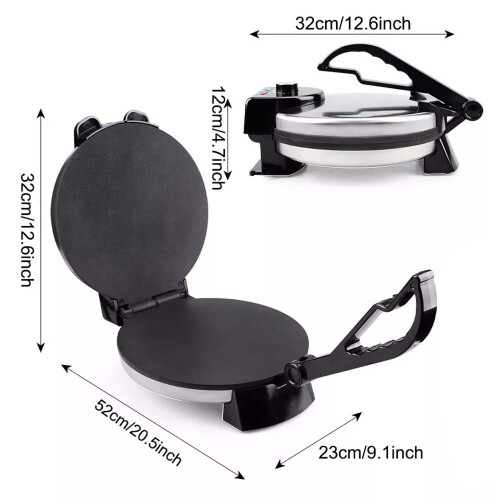 10" Electric Chapati Maker Flat Bread Naan Tortilla Roti Press Machine 2