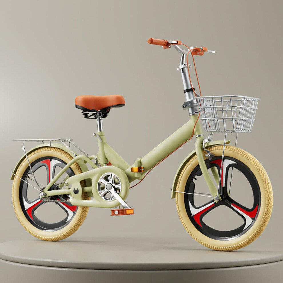 20 Inch Folding Mountain Bicycle with Double Shoulder Shock Absorbing Front Fork and Disc Brakes for Heights 125-155CM-image-OPC-PKF52TB-NEW