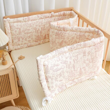 Cot Protector Bumper Liner 120x28cm Breathable Crib Bed Liner for Baby Boys Girls Nursery Mesh Side Protectors B07