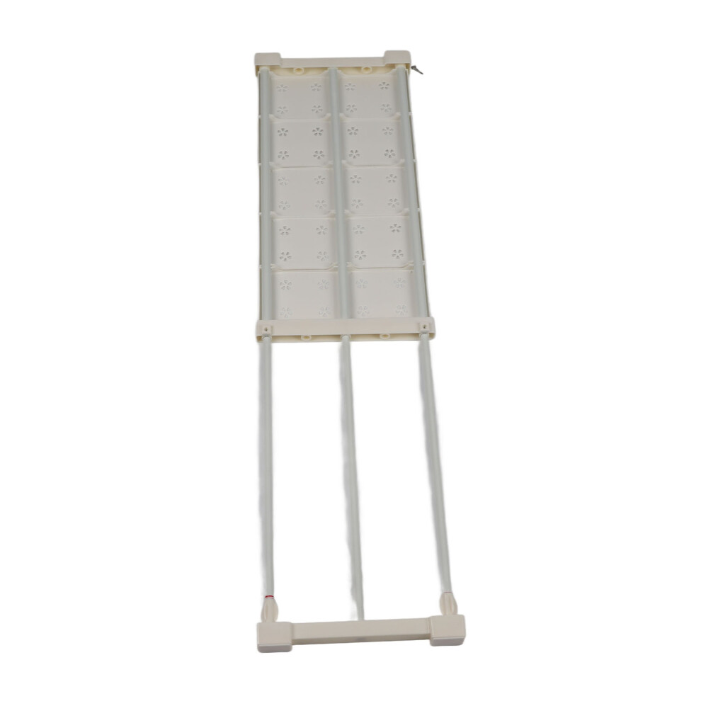 No Drill Carbon Steel Closet Organizer - Adjustable Tension Shelf 3411348880822