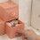 Stackable PS Desktop Storage Box with Drawer, Orange, 9.4x9.1x8.3cm 12