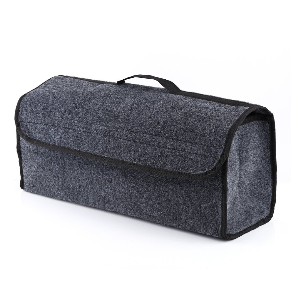 Collapsible Car Compartment Trunk Bag, Rear Storage Organizer With Pocket Hanger For Suvs And Sedans Gray 9084446846102