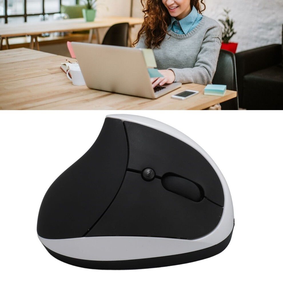 Ergonomic Wireless Vertical Mouse Adjustable Dpi 2.4G For Pc & Tablet White 7901348881920