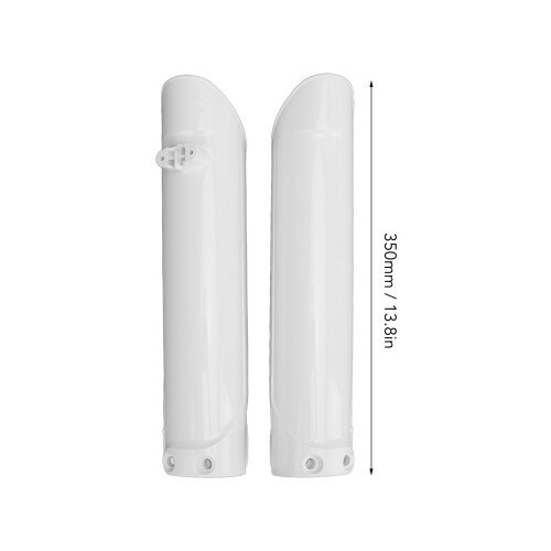 2 Pcs Front Fork Guard Covers for 125-500cc Motorcycle White 1