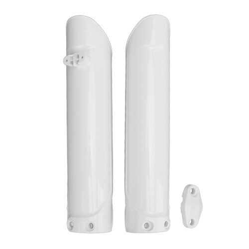 2 Pcs Front Fork Guard Covers for 125-500cc Motorcycle White 2