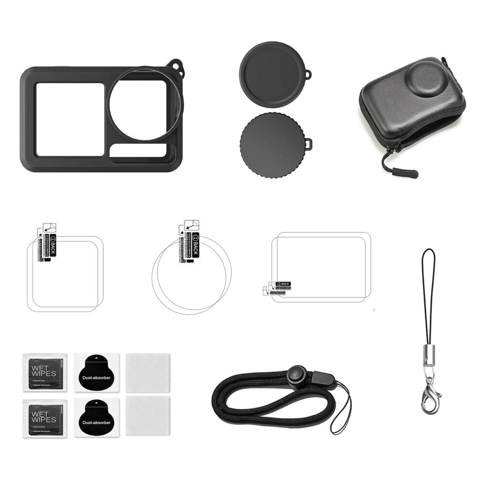 Protective Case Action 5Pro Outdoor Cameras Silicone Shock-Absorbing Lens Cover Set 6447073590634