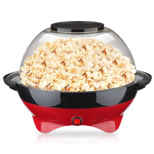 5L Electric Popcorn Maker with Automatic Stirring, Nonstick Detachable Plate, Anti-Scald Handle, Large Serving Lid