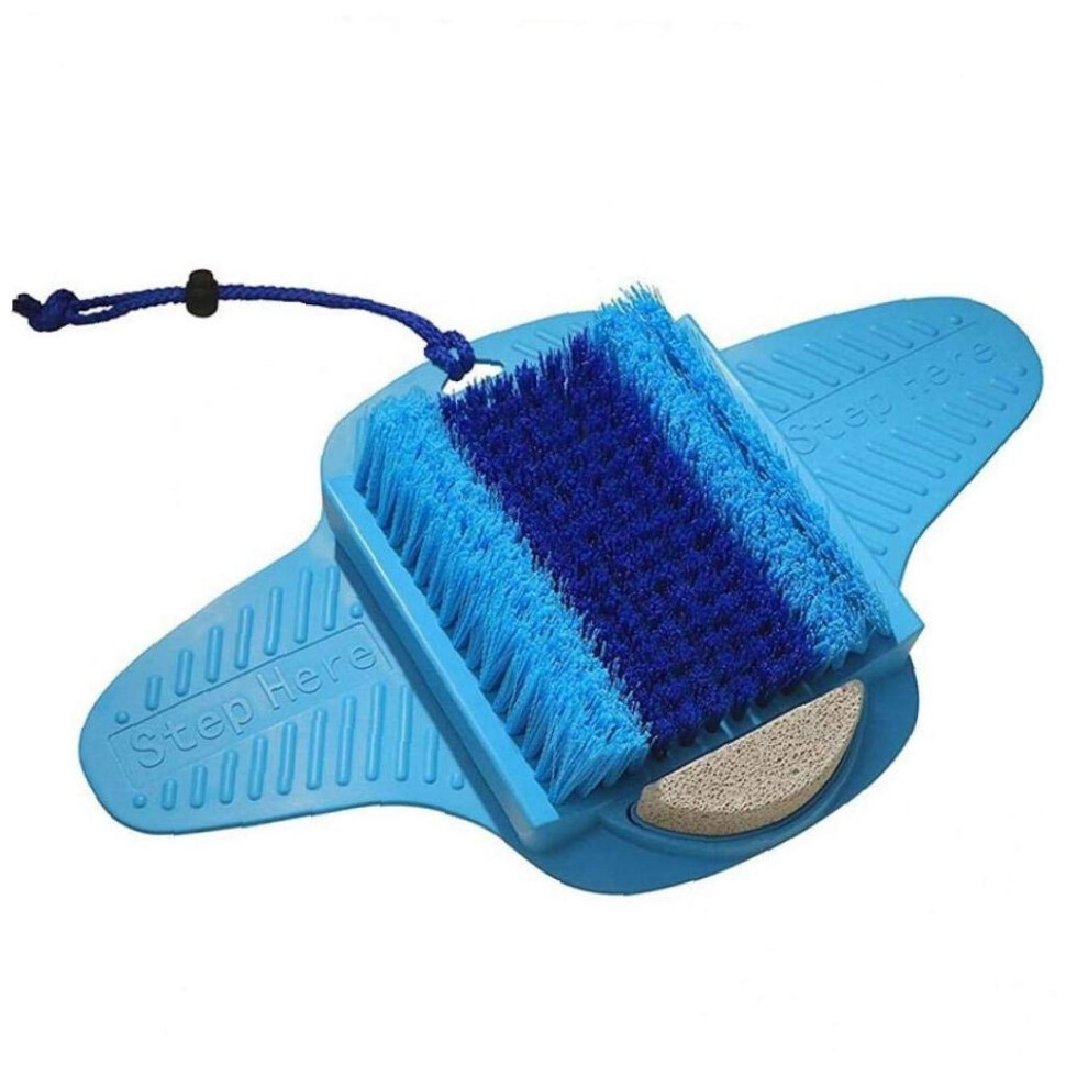 Foot Scrubber with Pumice Stone for Exfoliating and Massaging Feet, Shower Brush for Smooth and Clean Foot Care