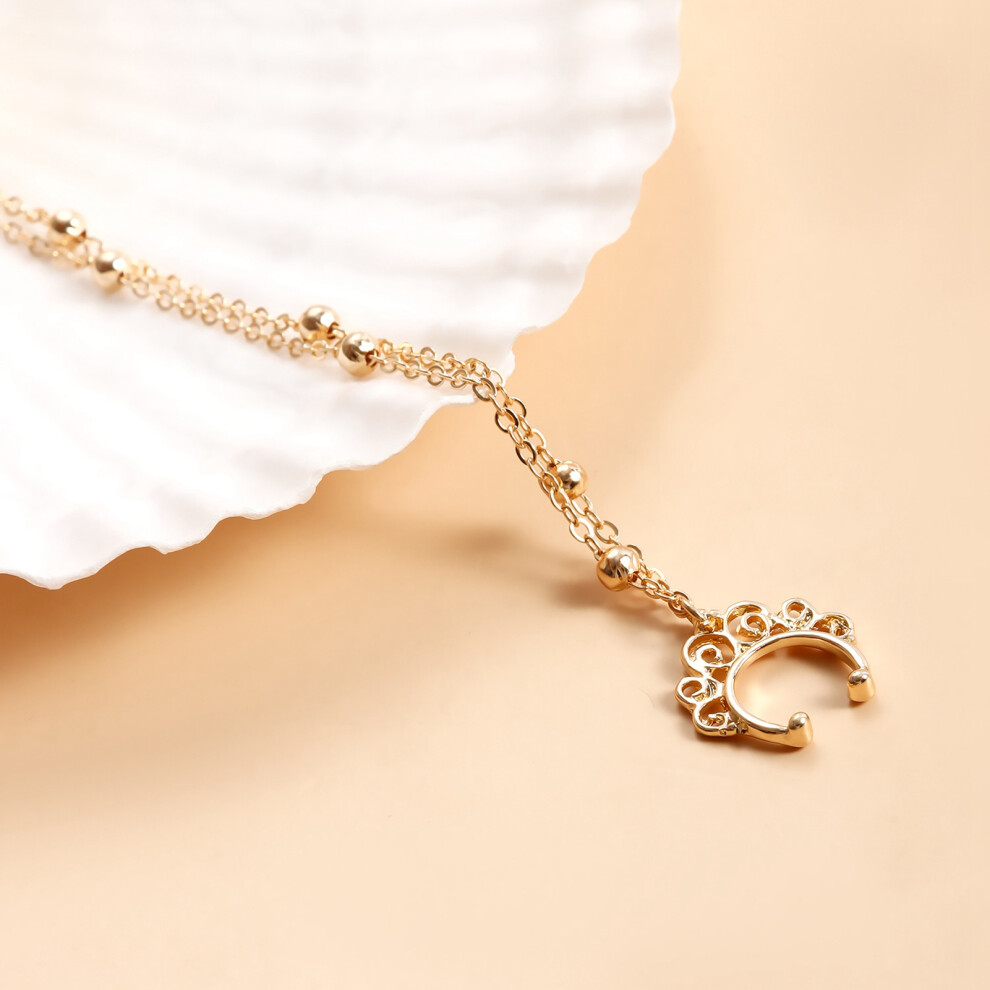 Fashion Ethnic Style Tassel Nose Rings Hoop Chain for Women ZW533-image-OPC-PKF56Q2-NEW