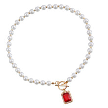 Versatile All-Matching Golden Pearl Necklace for Any Occasion ZW3146