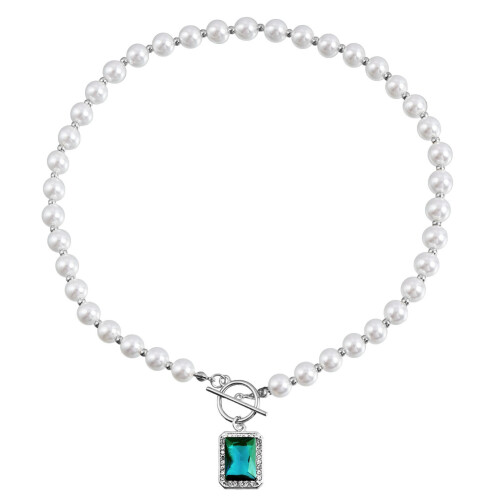 ZW3130 Imitationsperlenkette Einheitsgröße aus Edelstahl 1