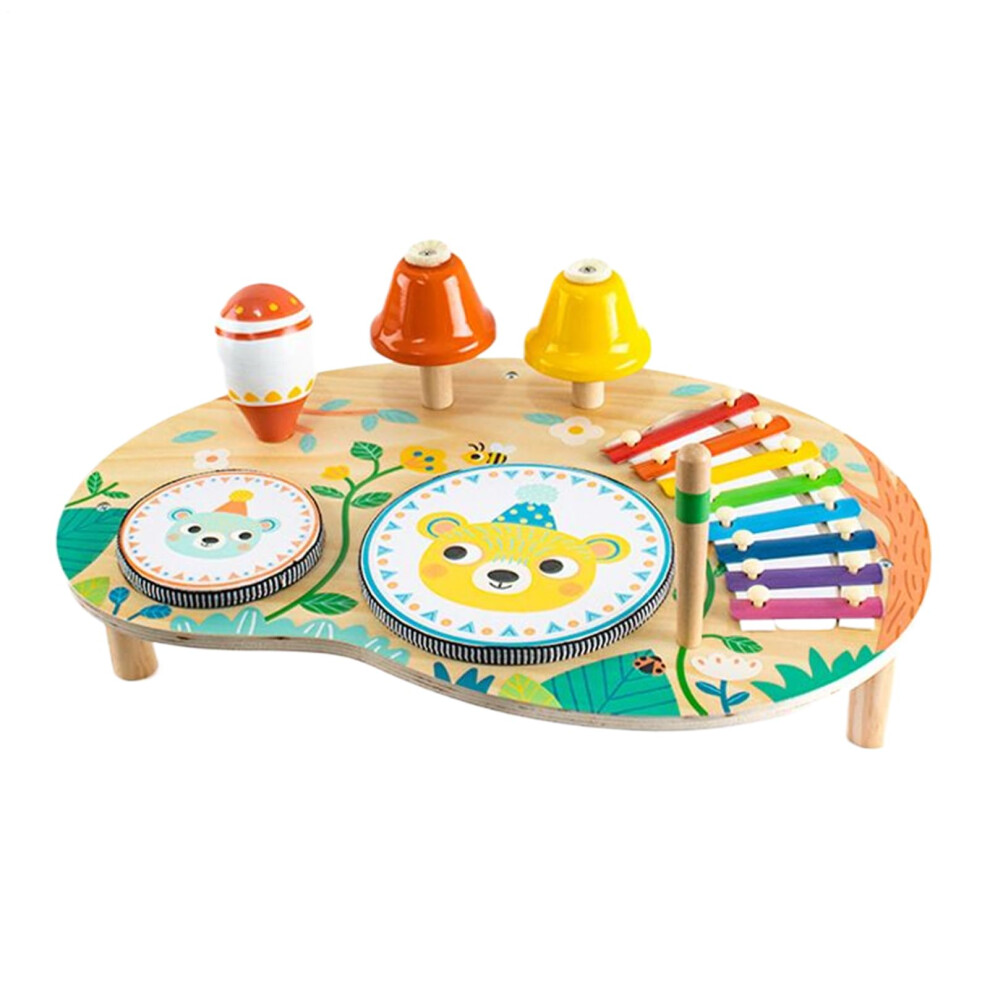 Kids Activity Table for 2 Years, Wooden Sensory Toy for Hand Eye Coordination, Educational Playset 16.85x11.81x9.84 Inches