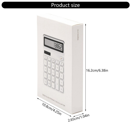 12 Digit Solar Calculator Battery and Solar Power Automatic 2