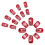 Christmas Press on Nails Short Square Stick on Nail False Nails 4