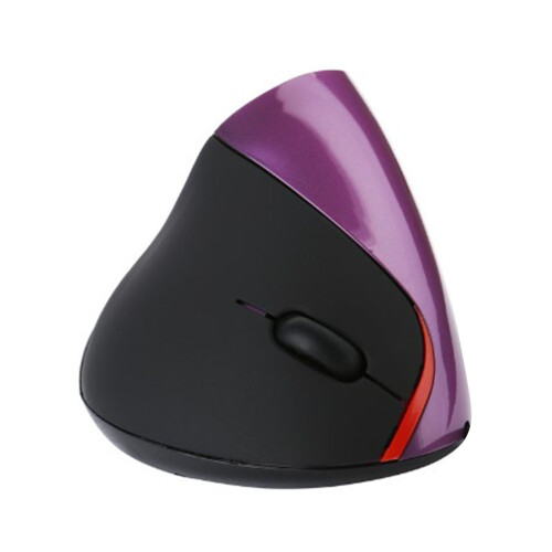 Ratón vertical ergonómico con cable óptico morado de 1,5 m 1