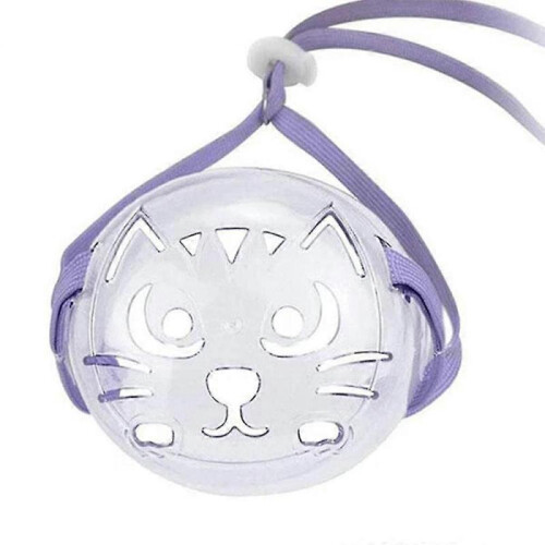 Cat Transparent Breathable Muzzle Anti Bite Face Mask Pet Mouth Cover M 1
