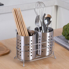 (Silver, 3 Counts/set) Kitchen Utensil Holder, 3 Counts/set Including 2 Counts Utensil Holder & 1 Count Utensil Rack, Kitchen Utensil Storage Rack, Tableware Rest