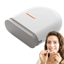 Aligner Case for Teeth Grinding | Large Capacity Mouth Guard Holder with Ventilation Holes for Daily Cleaning - White
