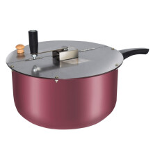 Popcorn Machine Family, Non-Stick Popcorn Pot with Crank, Thickened Stir Bar for Gas and Induction Stoves, 1 Quart
