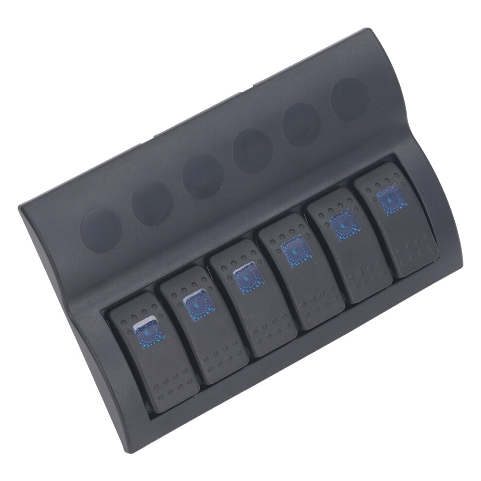 Boat Rv 6 Gang Blue Led Switch Panel Pre Wired Dc12v/24V Overload Protector 4971348890140