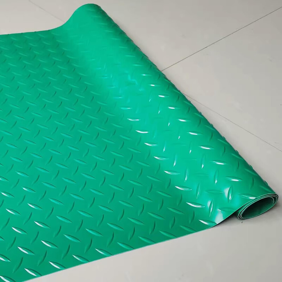 Garage Floor Mat, Diamond Plate Pvc Mats For Cars And Trucks, 1X3m Garage Parking Flooring Roll Green 9016109775252