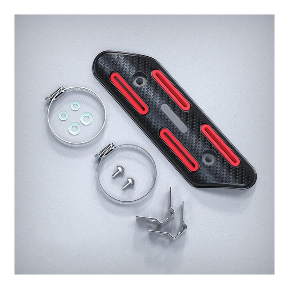 Motorbike Heat Shield Exhaust Pipe Insulation Pad Anti-Scald Cover Compatible With Most Motorcycle Models Red 6447073592249