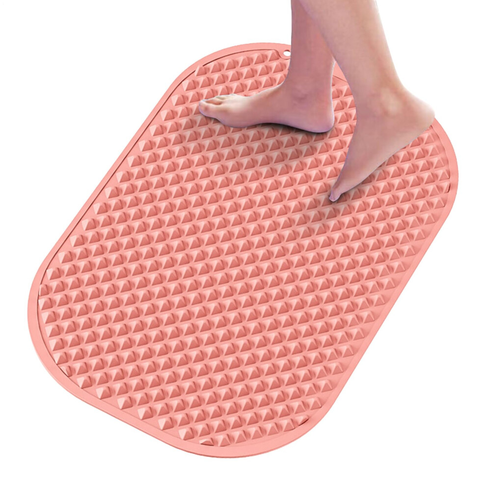 Foot Massage Pad for Relaxation, Pink Reflexology Mat, Manual Fatigue Relief Tool for Stress and Yoga, Outdoor Use