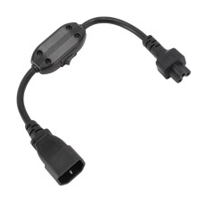 Noir IEC320 C14-C5 0,3 m interrupteur marche/arrêt 2500 W