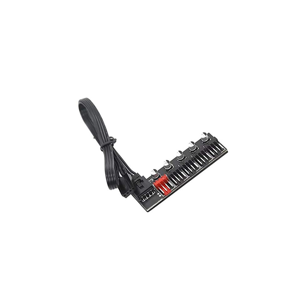 5 Port Pc Fan Hub Splitter Speed Controller Adapter For 4 Pin Pwm Cooling Fans, Computer Cable Connectors, Black 9016109775726
