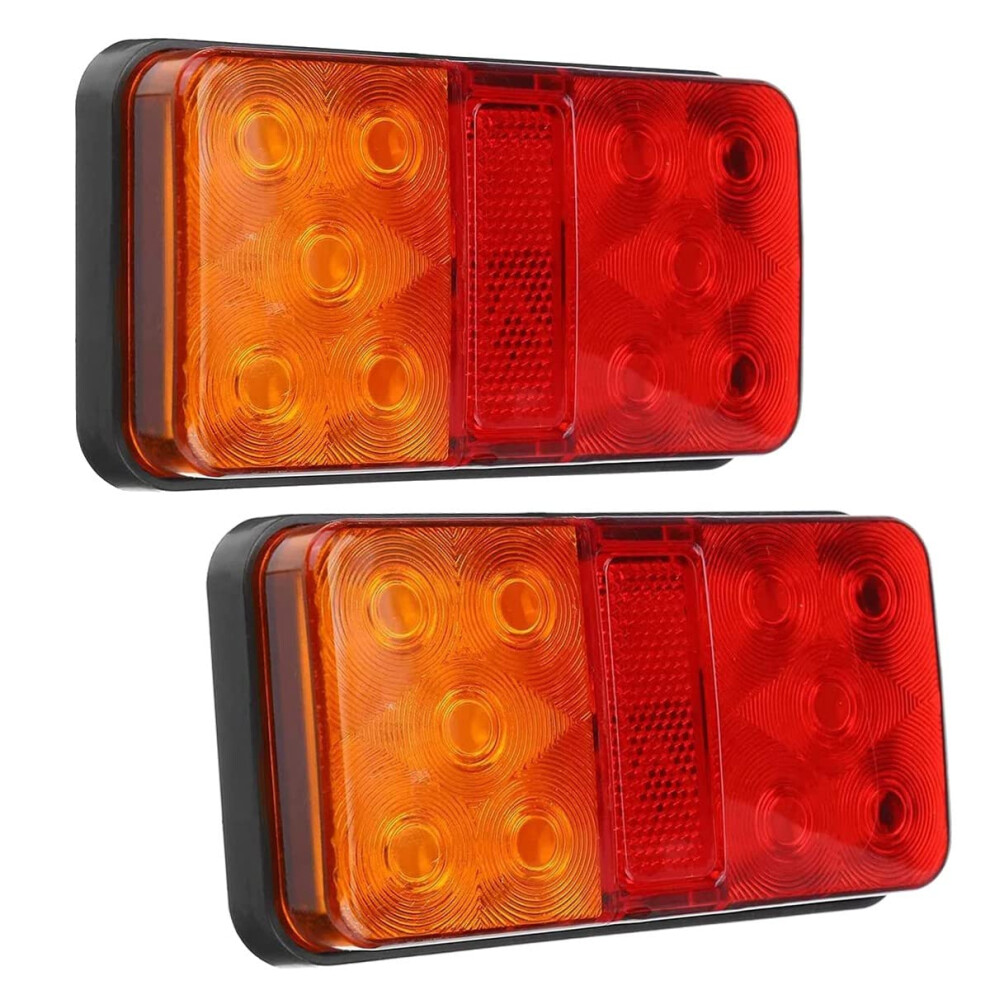 12V 10Led Waterproof Truck Tail 2Pcs Car Turn Signal Brake Rear Stop Lamp For Trailer Boat Rv Light 6447073592867