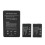 LP-E12 2x batteries 7.2V 1200mAh LCD noir 11
