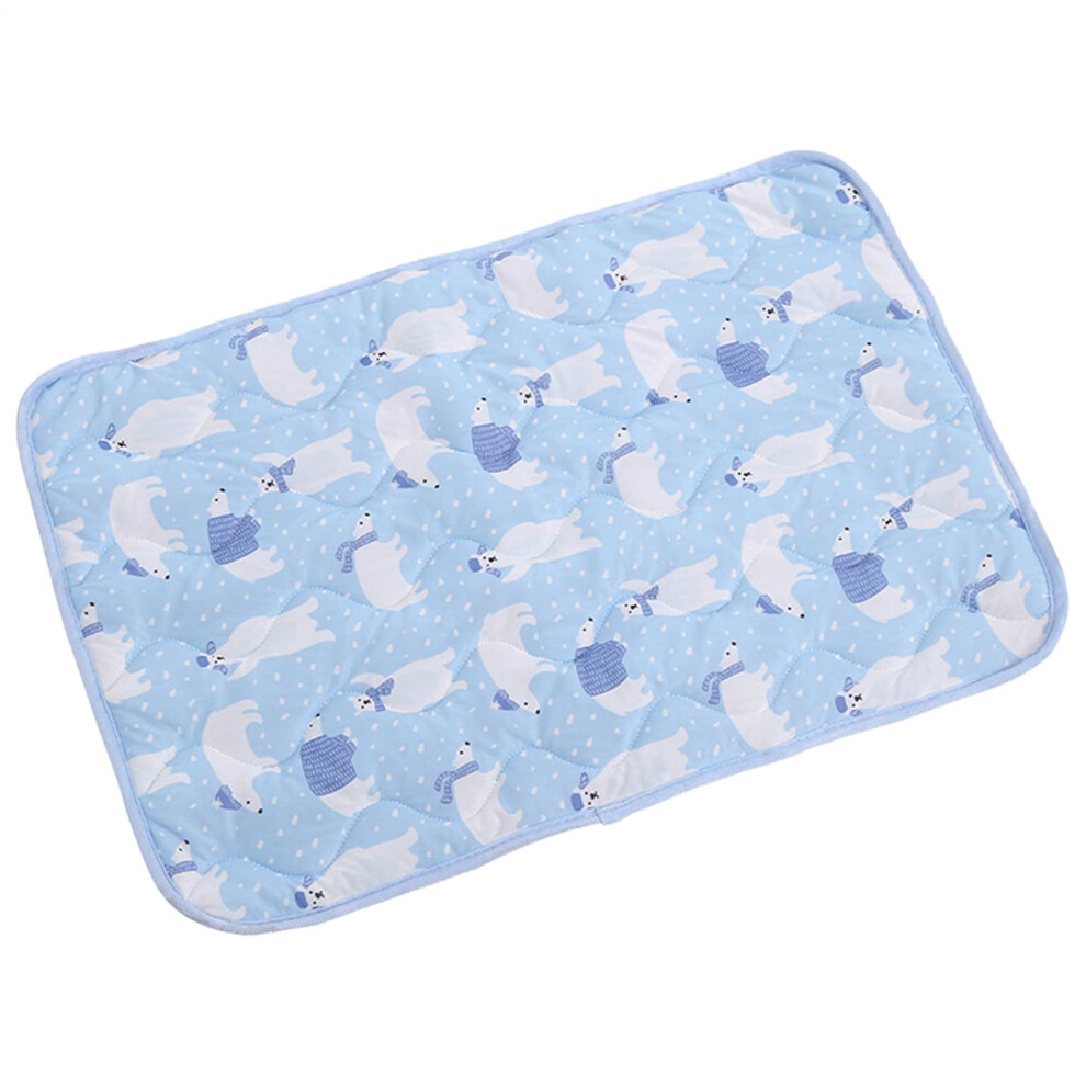 Cooling Mat for Dogs and Puppies, Portable Washable Pet Blanket, 50x40cm Indoor Cooling Pad for Cats and Small Pets, Blue-image-OPC-PKF59WQ-NEW