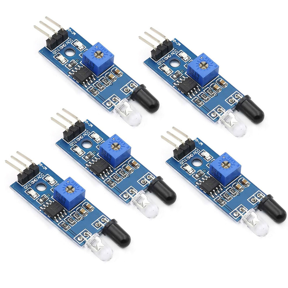Ir Infrared Obstacle Avoidance Sensor Module 5Pcs For Smart Car Robot 3.3V-5V Distance Detection Compatible Module 6447073592874