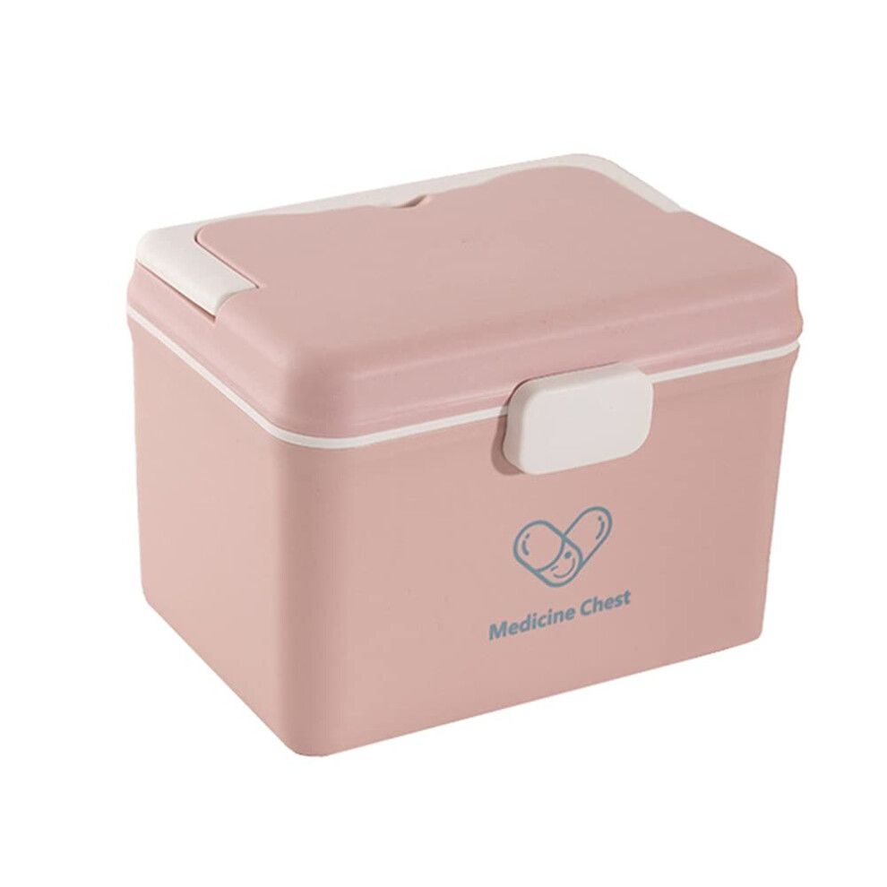 Pink First Aid Box, Waterproof Portable Kit, Compact Medical Supplies Organizer, One Size
