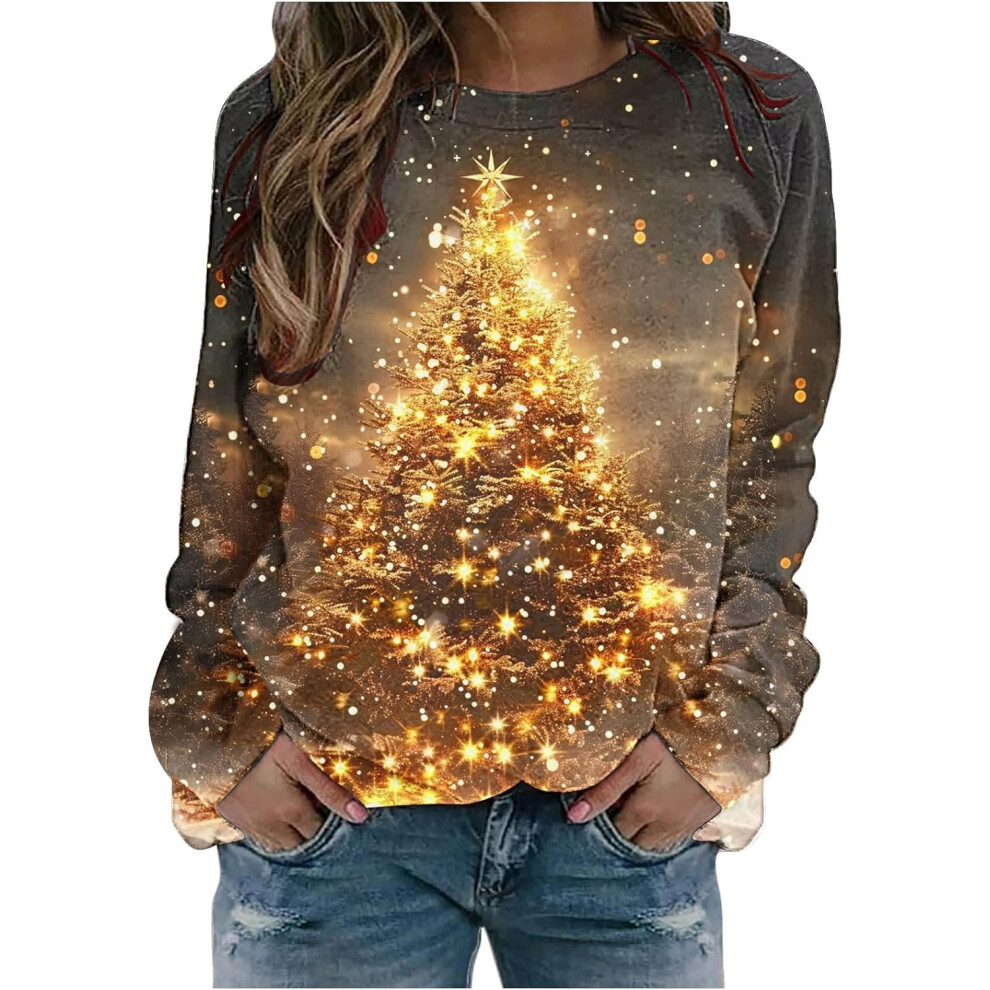 (5XL, 015* Multicolor) Christmas Jumpers for Womens Christmas Sweatshirt Xmas Tree Graphic Long Sleeve Shirts Fall Winter Trendy Sweatshirts Funny Xma-image-OPC-PKF5CW6-NEW