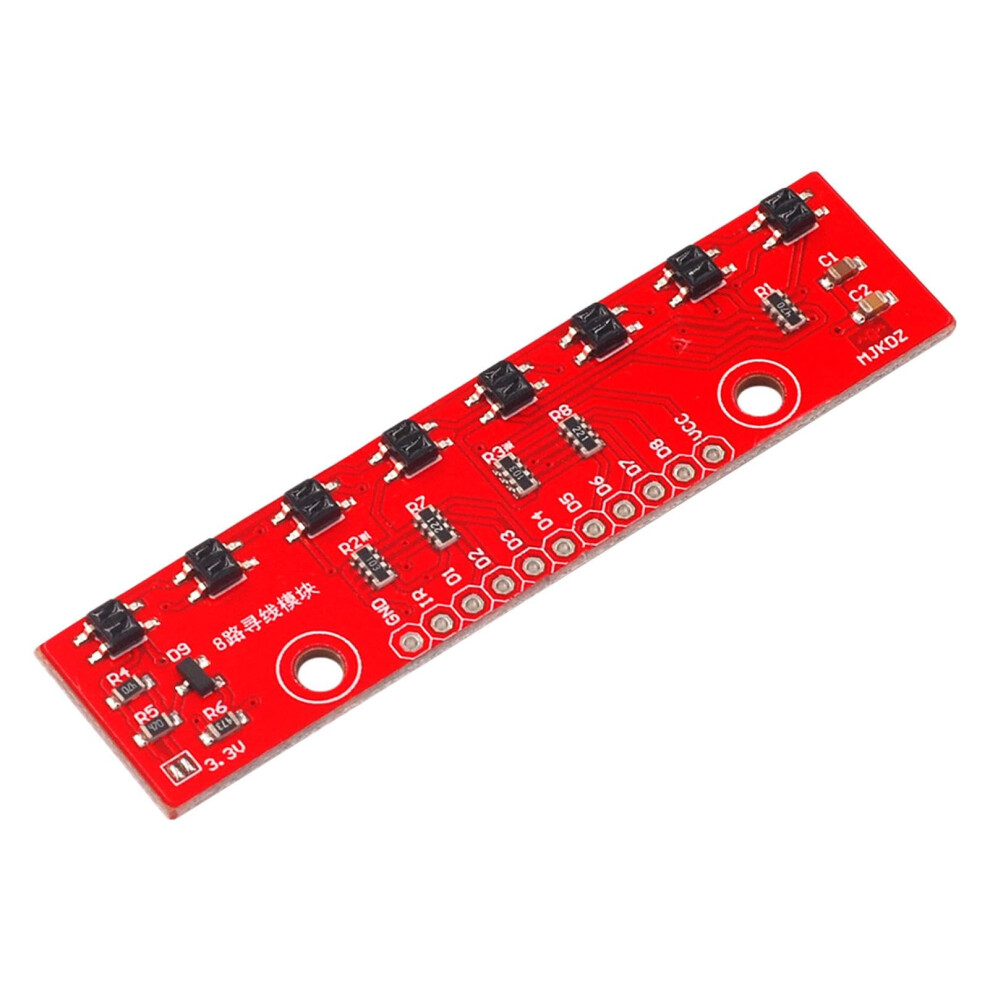 Track Sensor Module - 3.3V-5V Follower Board With 8 Sensors, 8-Bit Detection, Stable Performance Pcb Module 6038364304636