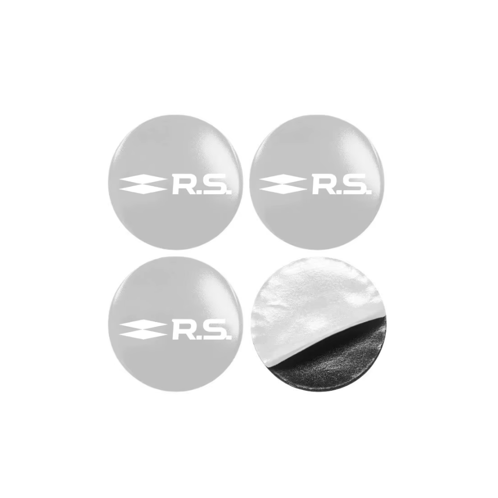 (4Pcs Rs, 65Mm) Wheel Hub Sticker For Renault Rs Logan Laguna 2 Kadjar Scenic 2 Sandero Zoe Mito Twingo Captur Koleos Fluence Clio Accessories Silver 6974972115069