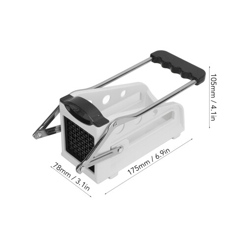 Coupe-pommes de terre manuel S acier inoxydable argent 1