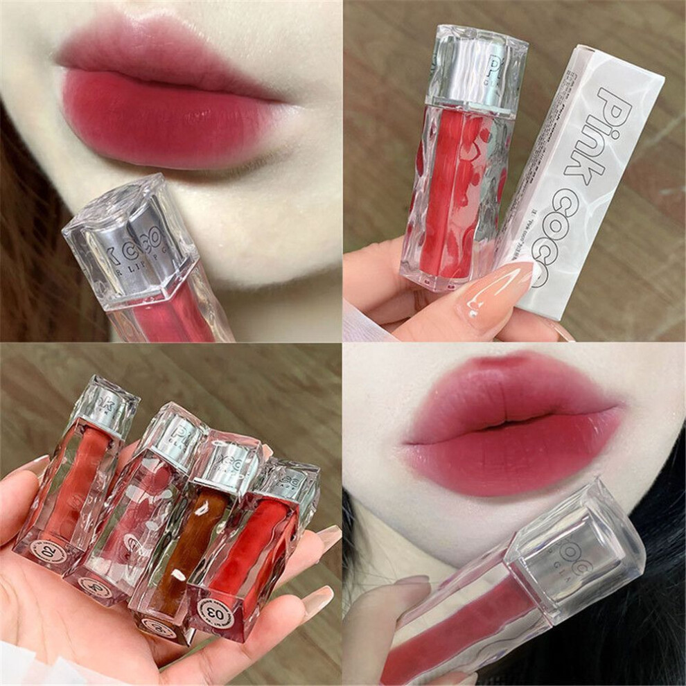 (Type#3) Pinkcoco Ice Transparent Light Mirror Lip Glaze Student Bare Face Lip Gloss-image-OPC-PKF5QNQ-NEW