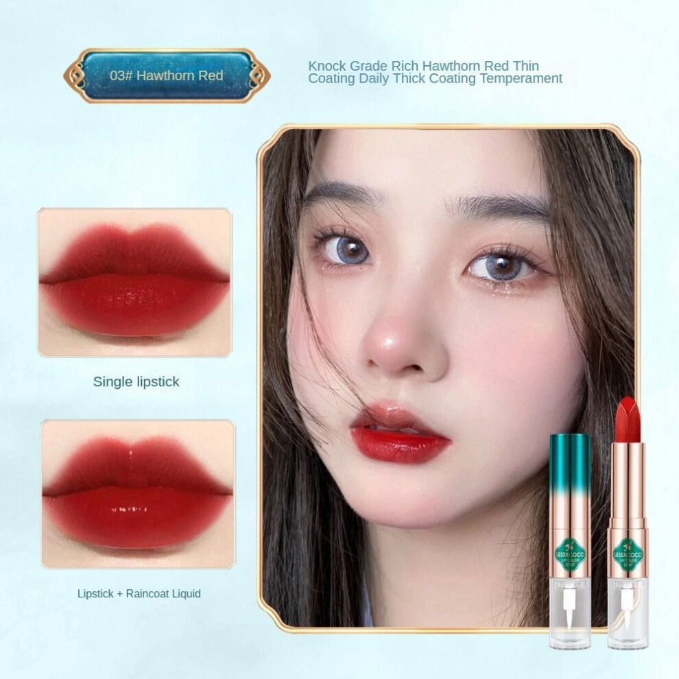 (Type#3) Lessxcoco Popular Soft Mist Matte Raincoat Lipstick Double-headed Raincoat-image-OPC-PKF5SBJ-NEW