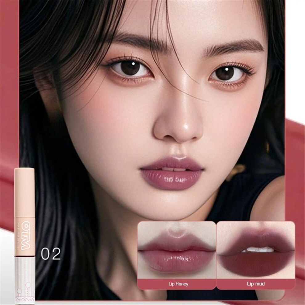 (Type#2) Water Vapor Double-ended Lip Glaze Mist Whitening Long-lasting Makeup All-match-image-OPC-PKF5SKP-NEW