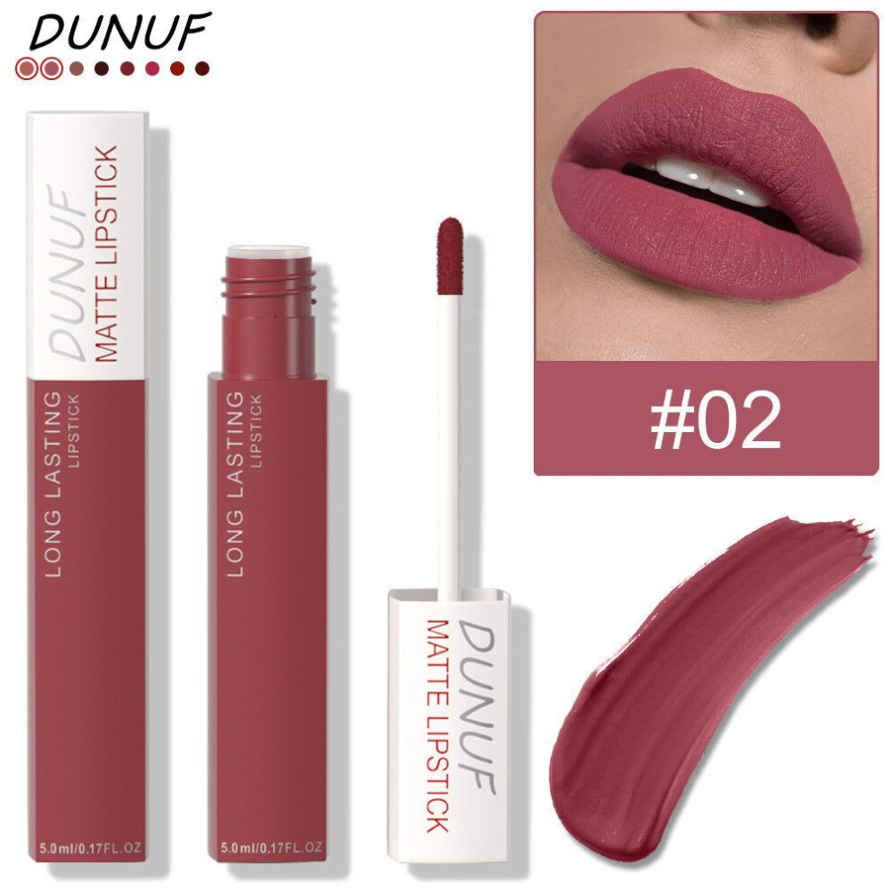 (Type#2) Dunuf 8-color Matte Waterproof Long-lasting Lip Gloss Lipstick-image-OPC-PKF5T98-NEW