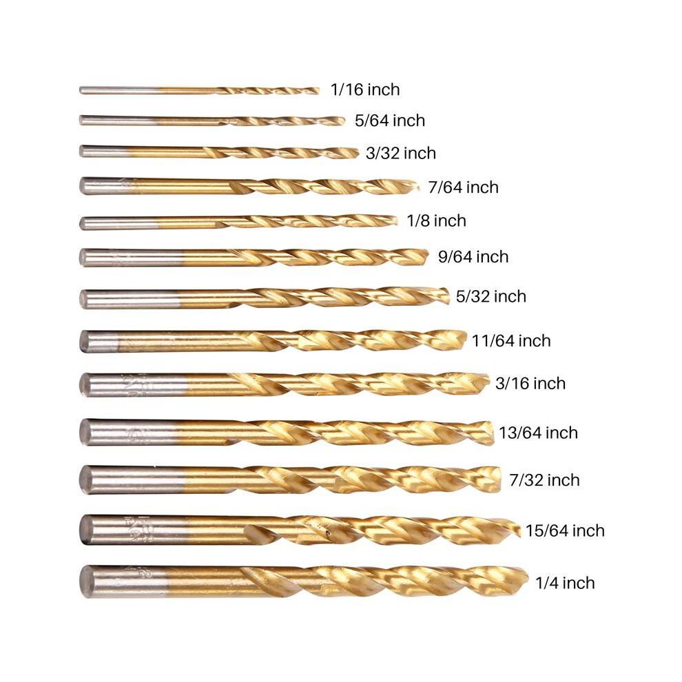 13Pcs Left Handed Drill Bit Set Drill Bits For Tools 4714049908420