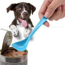 Pet Long Handle Spoon Safe Plastic Scoop for Dogs and Cats, Ideal for Home Feeding and Food Can Opening