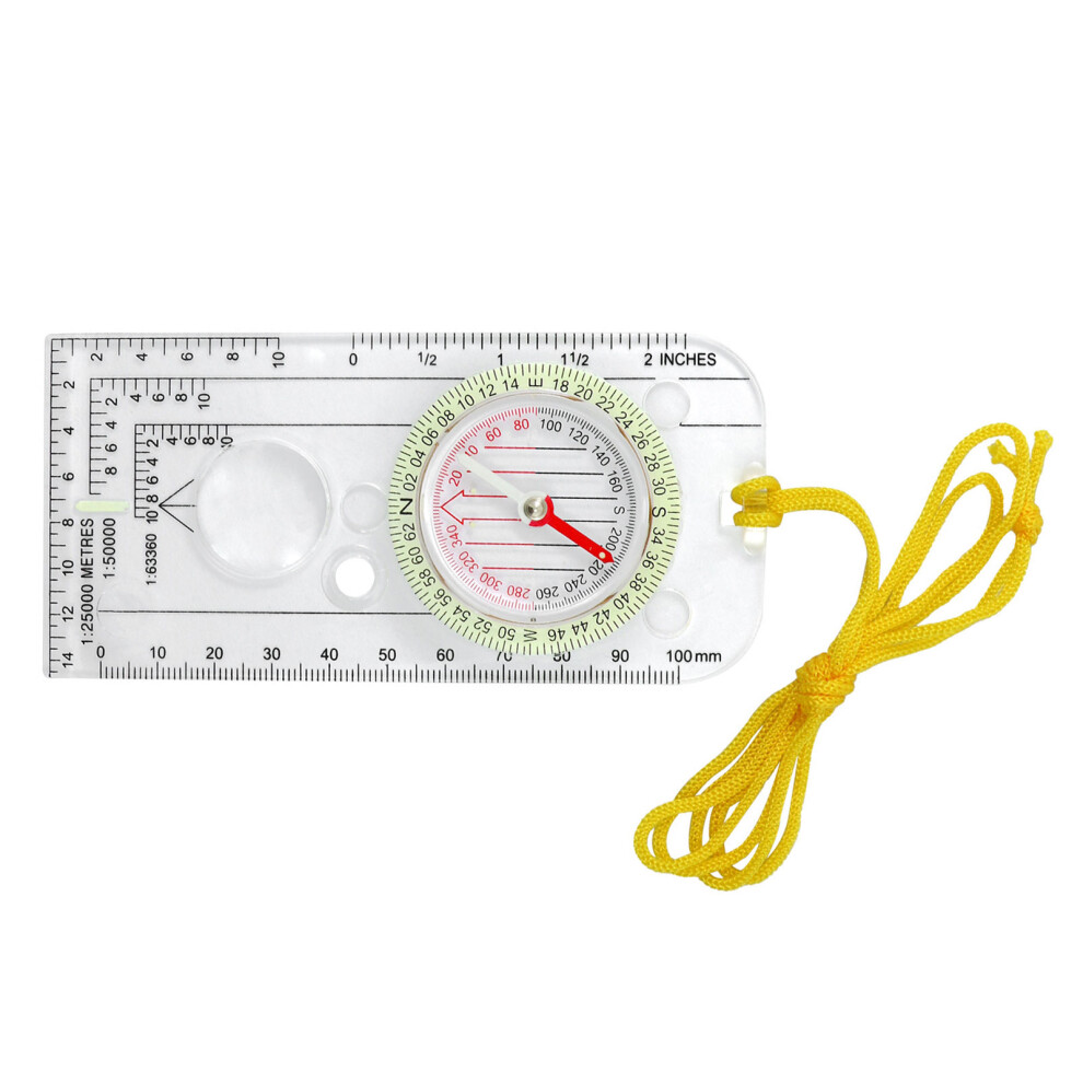 Compasses Map Scale Ruler Multifunctional Equipment Magnifying 7627000063854