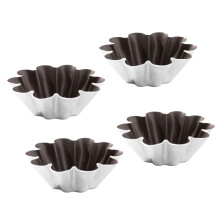 4Pcs Eggs Tart Molds Aluminium Small Tart Pans Cupcakes and