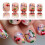 Christmas Light Strips False Nails Stick on Nails Short Square 2