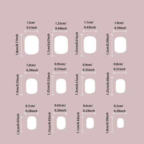 Christmas Light Strips False Nails Stick on Nails Short Square 2