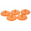 50Pcs Mixed Colors Clear Plastic Golf Balls Marker Flat Round 5