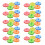 50Pcs Mixed Colors Clear Plastic Golf Balls Marker Flat Round 1